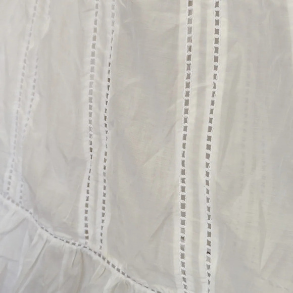 Kalita Ushi Maxi Dress Silk Lattice Plunge necklace flowy White size xs - Picture 11 of 14